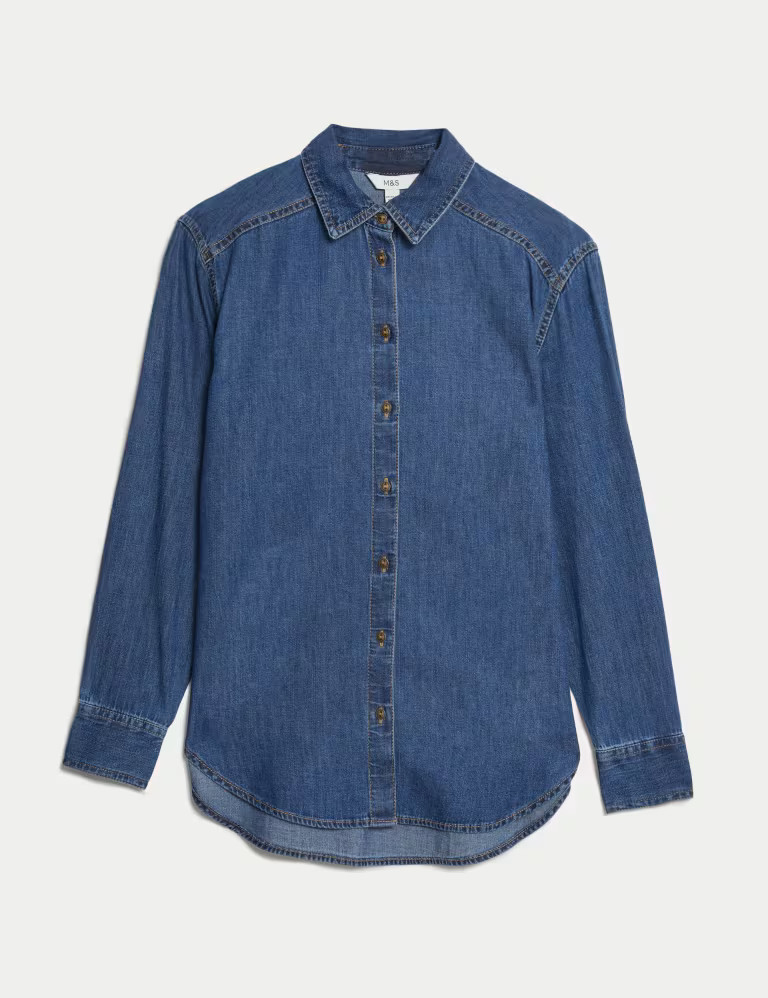 Denim Collared Relaxed Shirt | Marks & Spencer (UK)