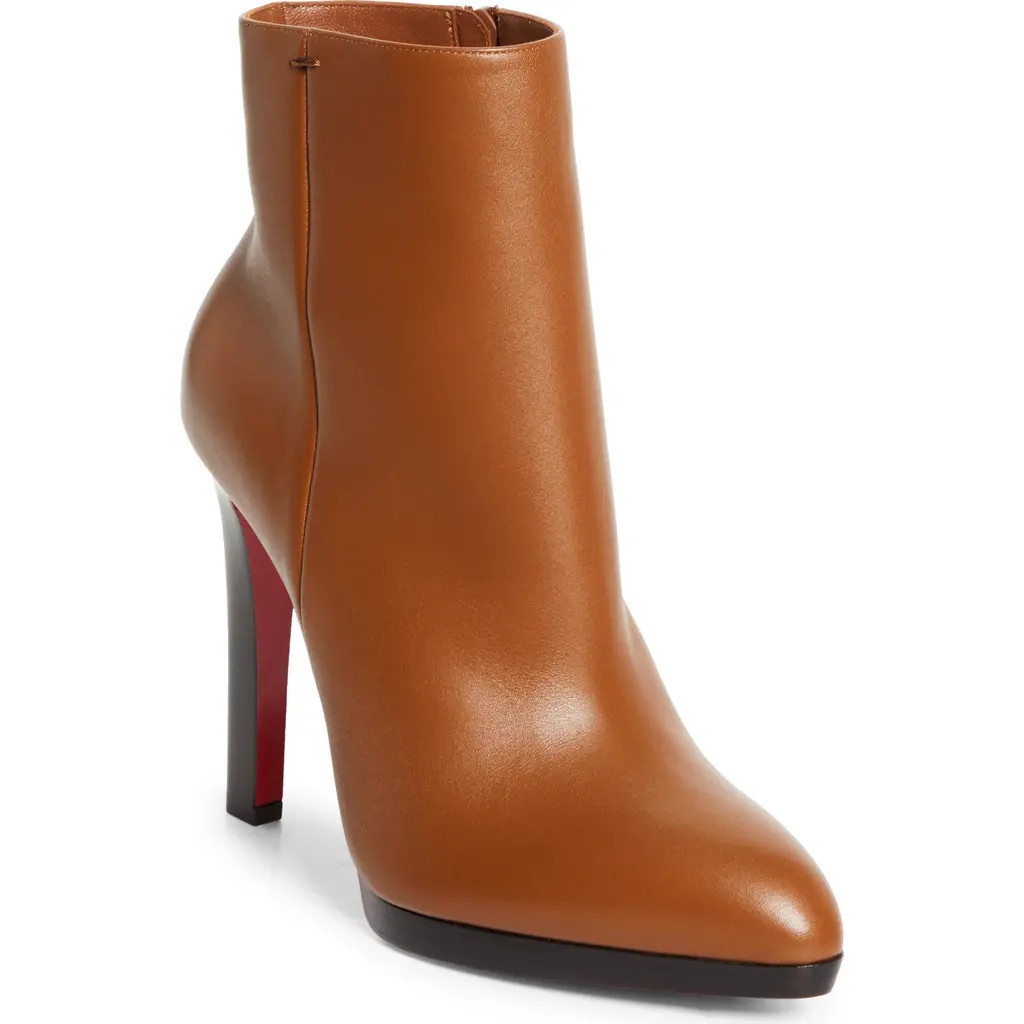 Christian Louboutin Fannylove Bootie in Cuoio/dark Brown at Nordstrom, Size 41.5 | Nordstrom