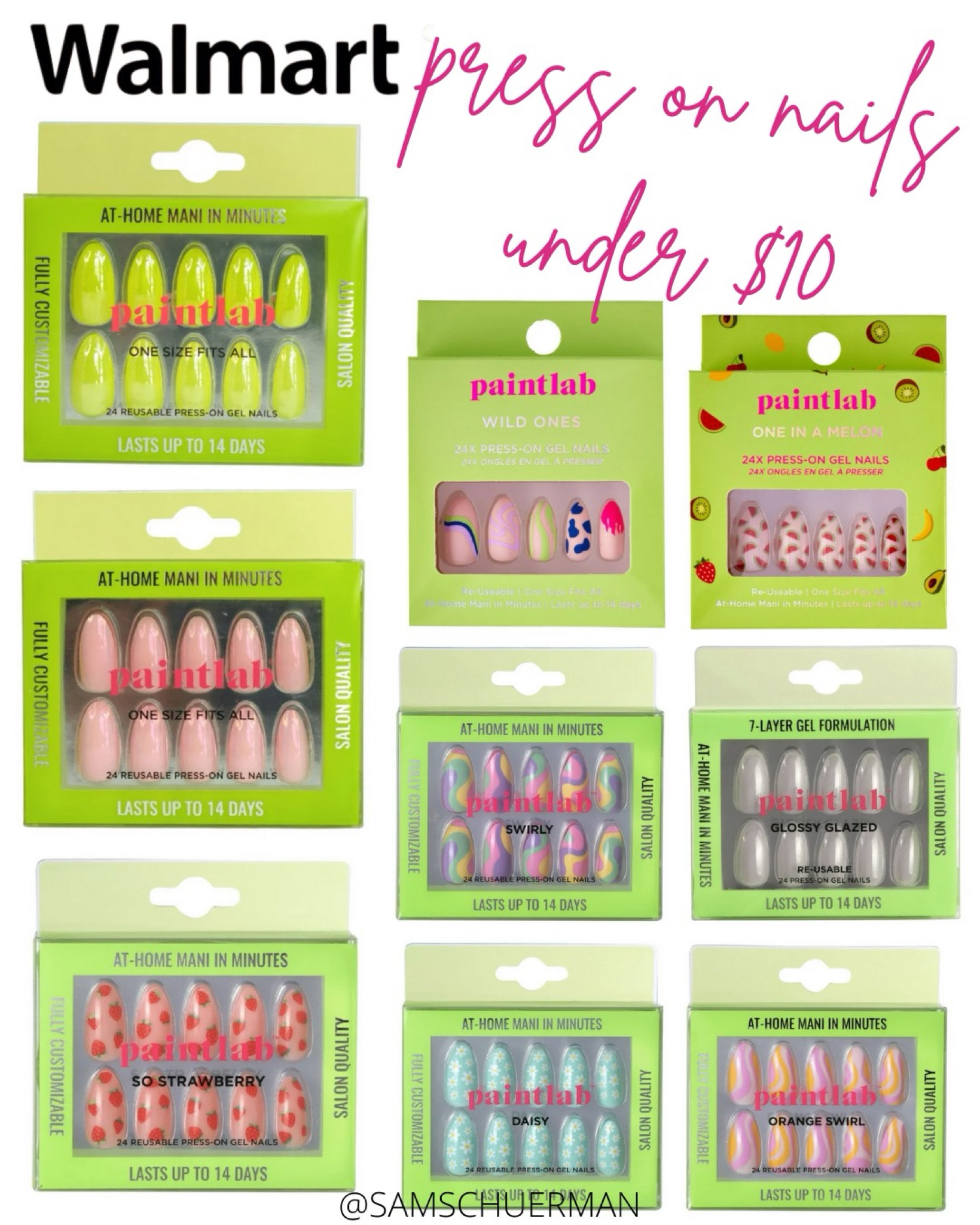 Walmart now carries @PAINTLABCO press on nails and they're under $10! I love how quick, affordable and convenient they are! Here's a few of my PaintLab favorites!

 #ad #paintlab #pressonnails #athomemanicure #gelnails #Walmart #WalmartBeauty #LTK #LTKfindsunder50 #LTKbeauty



#LTKSeasonal #LTKfindsunder50 #LTKbeauty