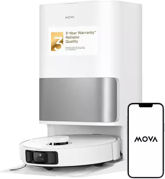 MOVA - P10 Pro Ultra Robot Vacuum and Mop, Extendable Mop, Edge Cleaning,13kPa Suction, CleanLift System - White | Best Buy U.S.