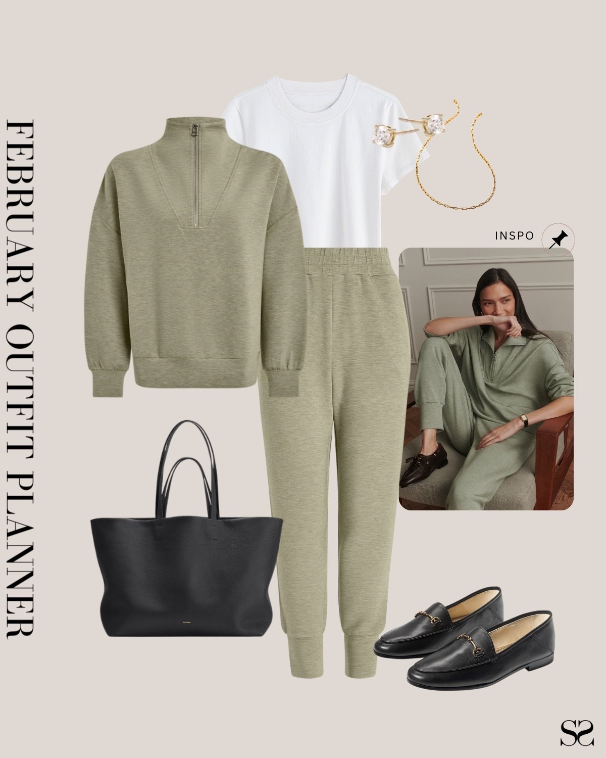 Monthly outfit planner FEBRUARY: Winter outfits | sweat set, loafers, leather tote

#classicstyle #LTKstyletip #winteroutfit #casualchic #weekendwear #elevatedathleisure

Image inspo credit: Pinterest 


#LTKgrwm #LTKootd