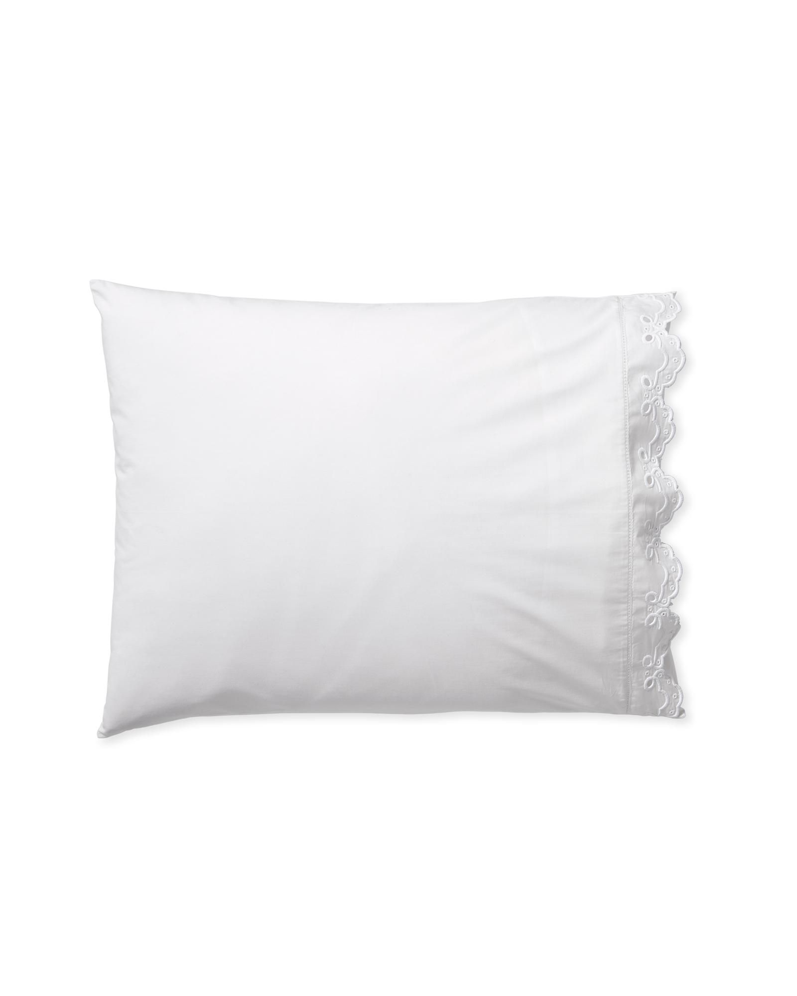 Antibes Eyelet Percale Pillowcases (Set of 2) | Serena and Lily