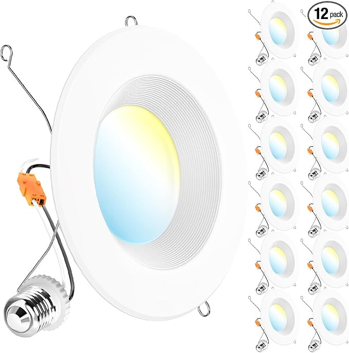 Sunco 12 Pack 6 Inch LED Recessed Light Retrofit Can Lights, 965LM, 13W (75W Equivalent), Selecta... | Amazon (US)