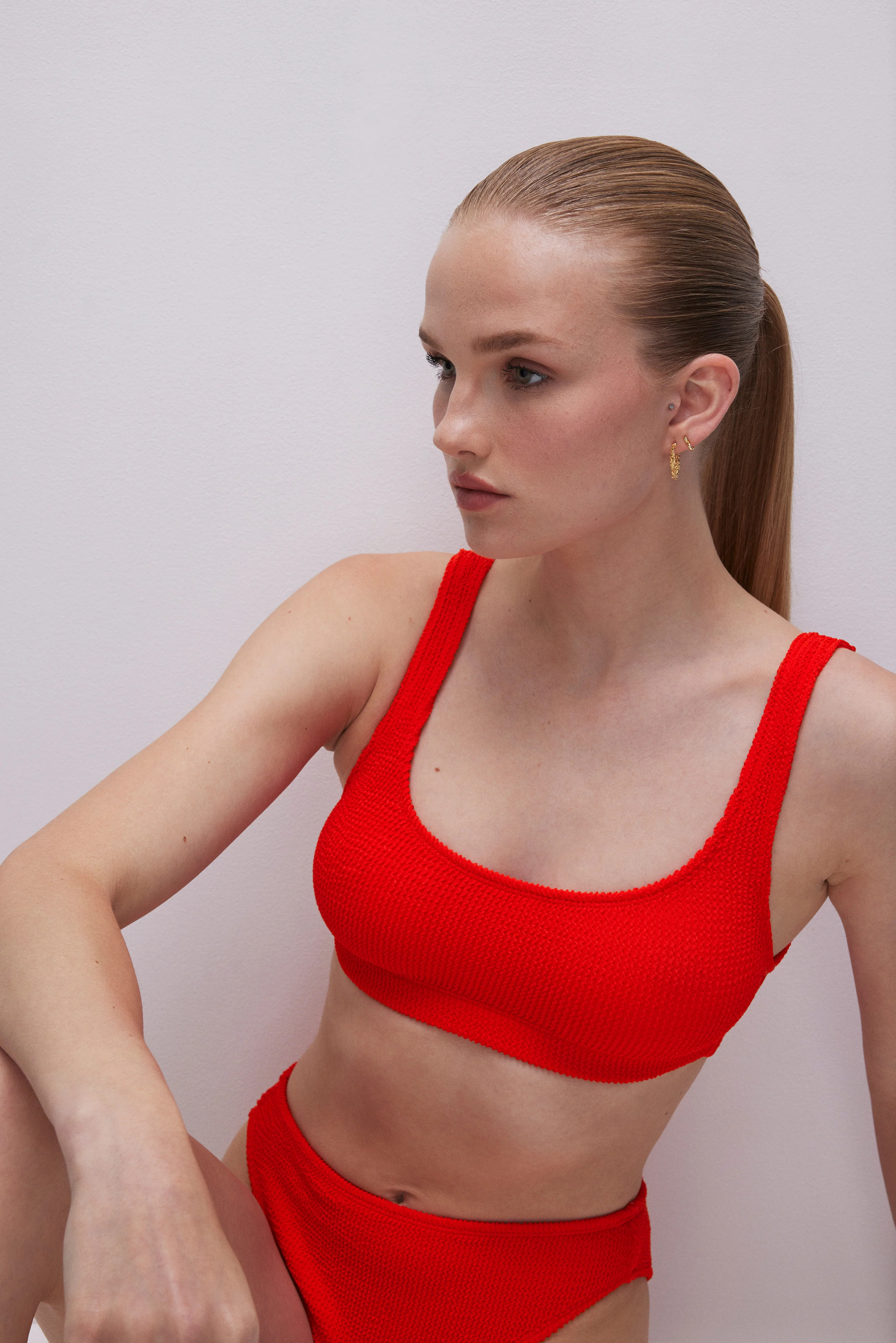 ALWAYS FITS SCOOP BIKINI TOP | BRIGHT POPPY002 | Good American