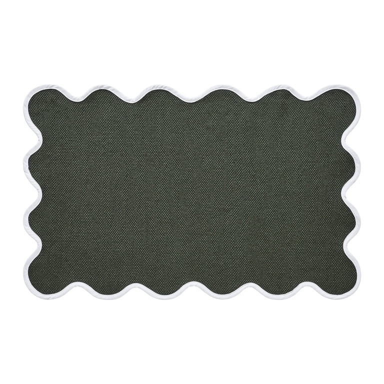 My Texas House Green Scallop Indoor/Outdoor Layering Rug, 24" x 38" | Walmart (US)