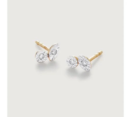 Diamond Duo Stud Earrings | Monica Vinader (US)