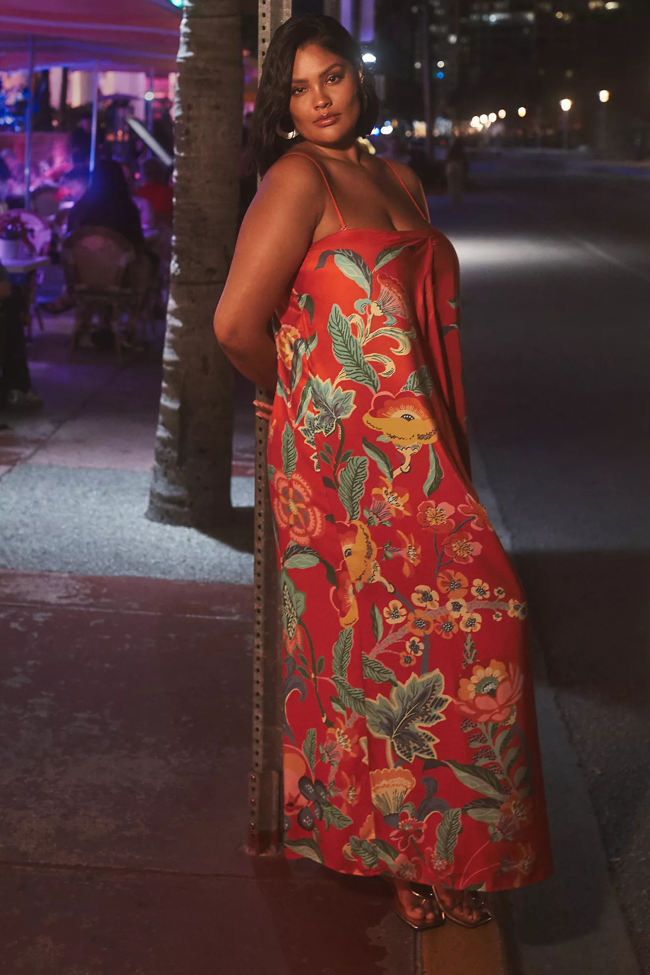 By Anthropologie Strapless Pleated Column Midi Dress | Anthropologie (US)