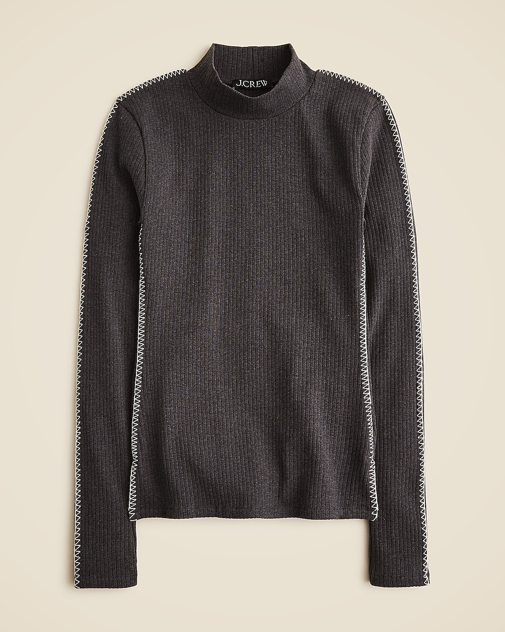 Premium rib turtleneck with whipstitch trim | J. Crew US