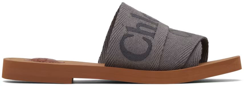 Chloé - Gray Woody Sandals | SSENSE