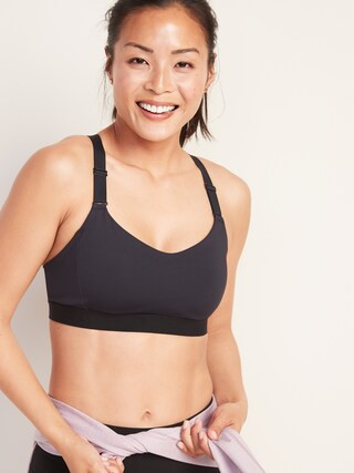 Medium Support Powersoft Adjustable-Strap Sports Bra | Old Navy (US)