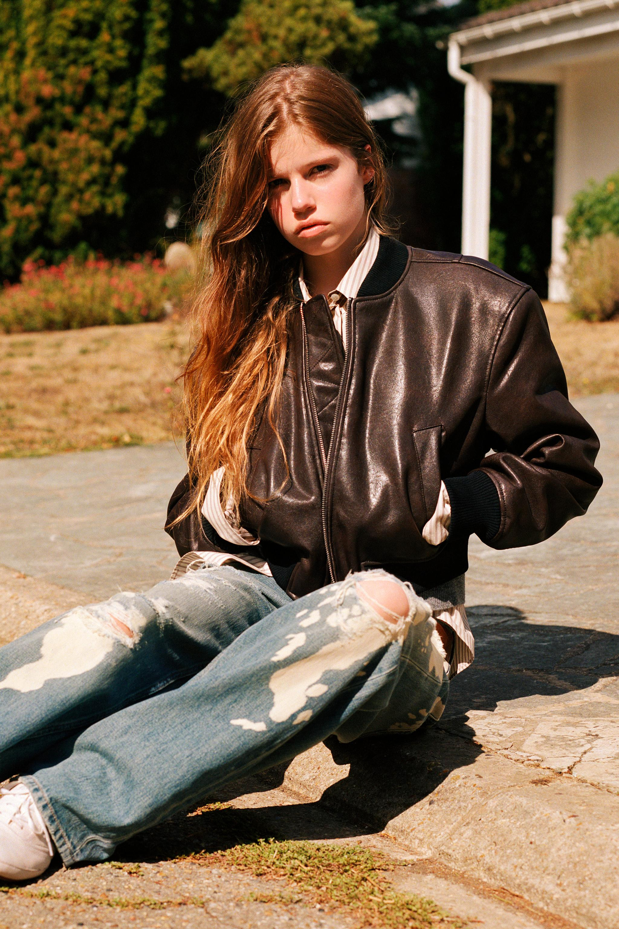 LEATHER-EFFECT BOMBER JACKET | Zara UK