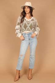 Alexis Ombre Fringe Knit Sweater - Green Multi | Petal & Pup (US)
