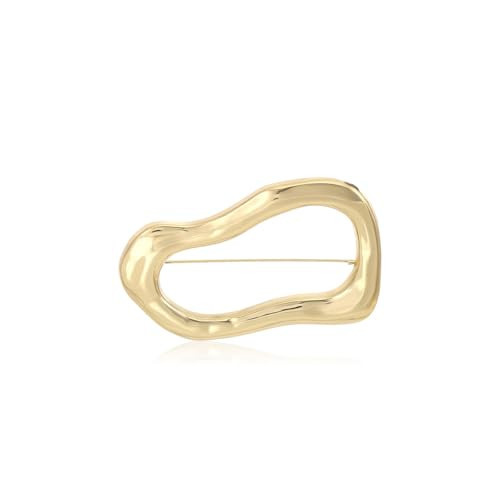 Irregular Geometric Brooch Lapel Shawl Pin Fashion Sweater Hat Scarf Suit Dress Clothes Accessories Brooches Pins for Women Men Unique Jewelry Decor (Gold) | Amazon (US)