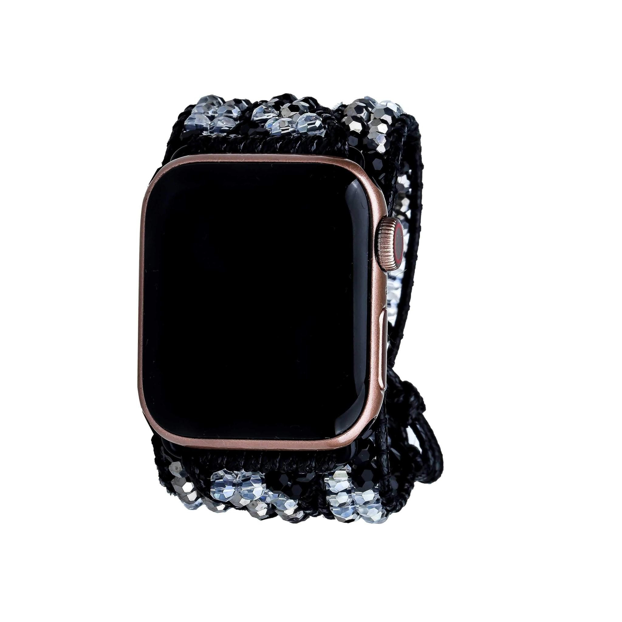 Dark Miyuki Beads Apple Watch Strap | Victoria Emerson