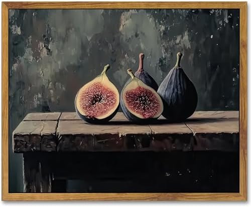 AtterrirArt Framed Vintage Kitchen Wall Art, 12 * 16inch, Still Life Figs Print, Rustic Farmhouse... | Amazon (US)
