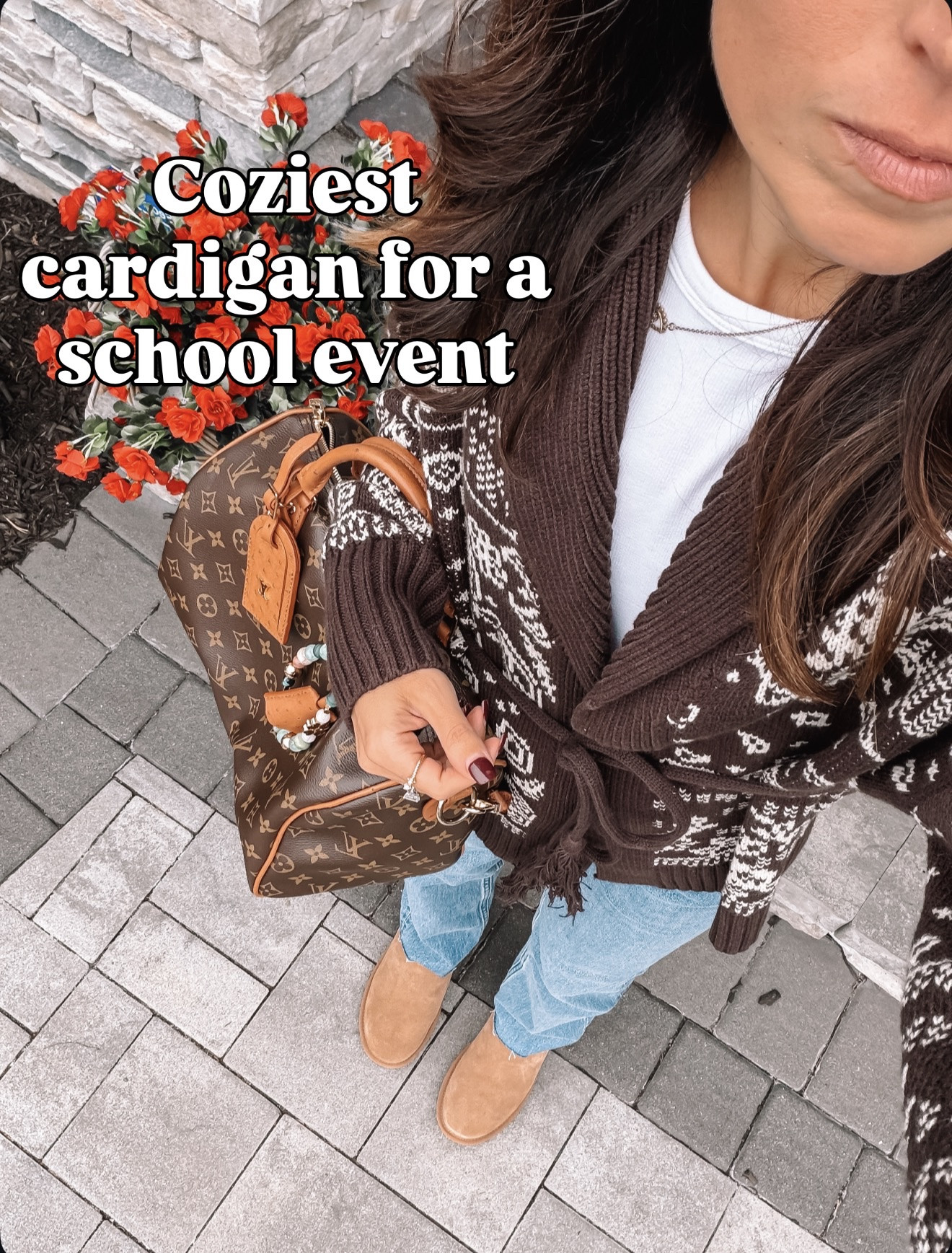 The coziest chocolate brown cardigan for school events, errands, or anytime you want to feel cute but warm 🤎 Wearing size XS — it’s soft, thick, and pairs perfectly with denim.

#LTKHoliday #LTKOver40 #LTKGiftGuide
