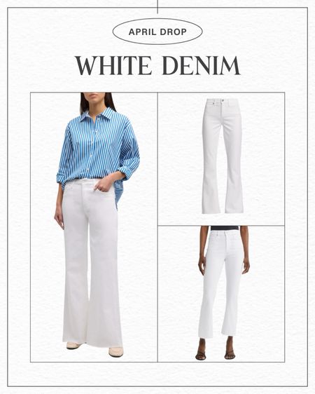 This time of year, having a couple of pairs of crisp white jeans makes all your outfits come together. This season, I like wider, full-length styles like the Mother Roller and Paige Laurel Canyon

#LTKover40 #LTKstyletip #LTKSeasonal