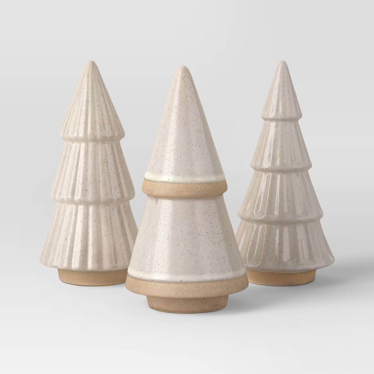 3pc Ceramic Christmas Tree Figurine Set - Wondershop™ White | Target