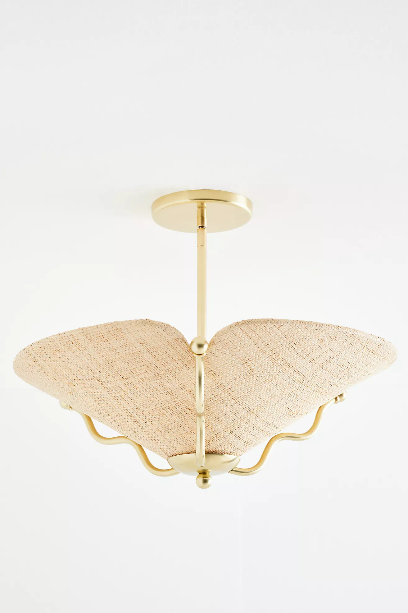 Beatrice Double Wavy Shaded Flush Mount | Anthropologie (US)