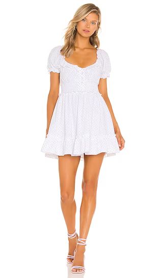 Beckett Mini Dress in White | Revolve Clothing (Global)