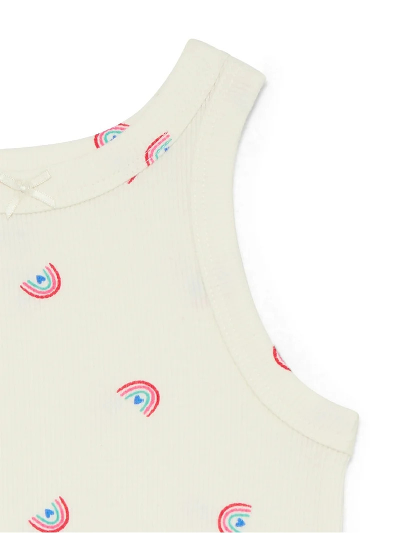 Wonder Nation Toddler Girls Ribbed Tank Top, Sizes 18M-5T | Walmart (US)