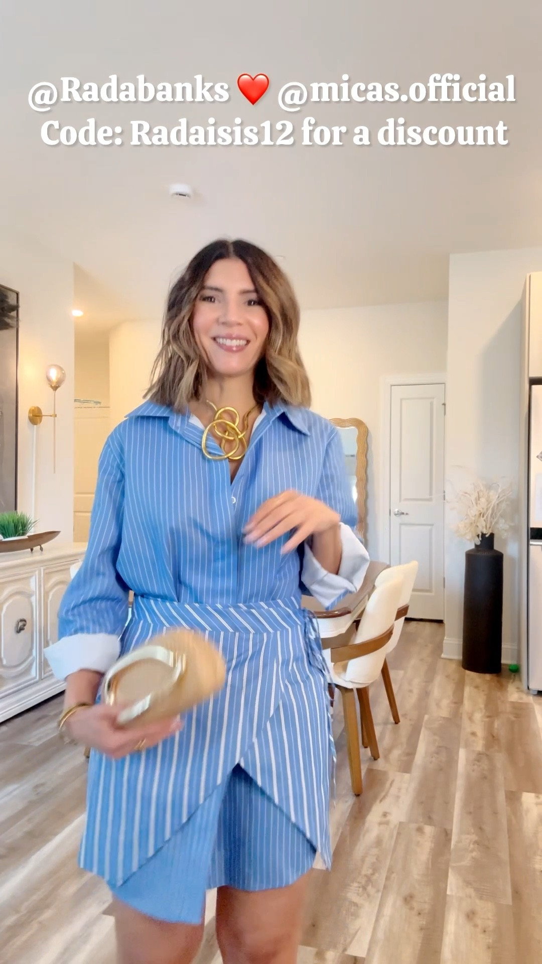 Styling tips for rocking this @micas.official dress at every occasion! Find the link to purchase yours below 👇

Partnership with @micas.official #micas #micasgal #shopmicas #shopmicasreview #ootd 

http://shopmicas.com/

🛍️ Use Promo Code: [Radaisis12] for a discount

👗Dress Ref:

🔍Stripes Print Button Long Sleeve Shirt And Tie-Up Skirt Set——MCWSB2510280107-BLUE-S

#LTKPetite #LTKootd #LTKOver40