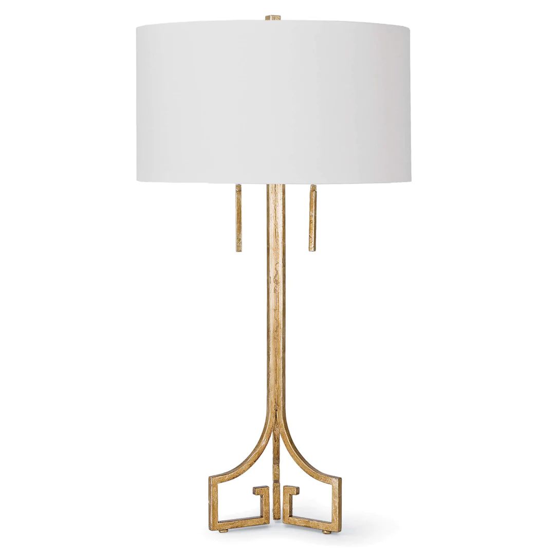 Le Chic Table Lamp in Antique Gold Leaf | Burke Decor