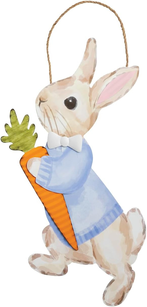 Mud Pie Easter Tin Bunny Door Hanger | Amazon (US)