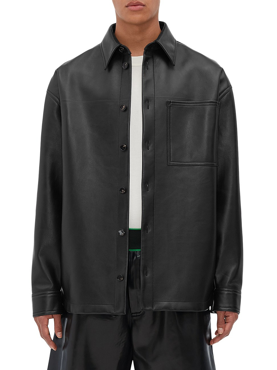 Bonded Nappa Leather Shirt | Saks Fifth Avenue
