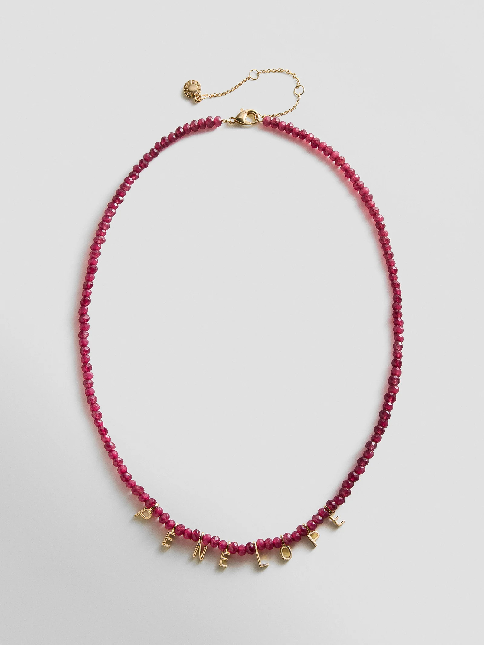 Mini Semi-Precious Custom Necklace - Red Jasper | BaubleBar