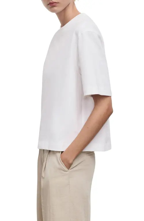 MANGO Oversize Cotton T-Shirt in Off White at Nordstrom, Size Medium | Nordstrom