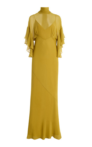 Lena Ruffled Georgette Maxi Dress | Moda Operandi (Global)