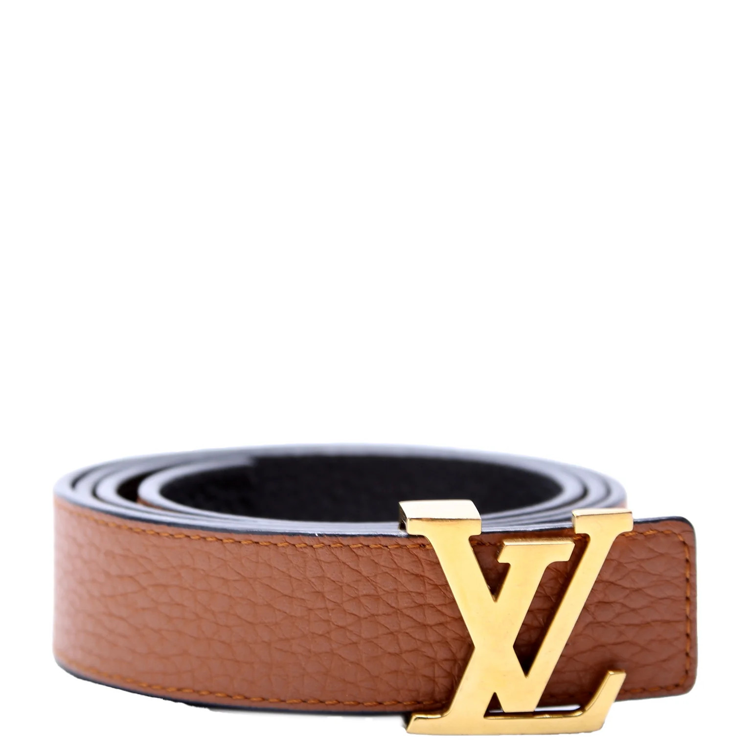 LV Initiales 30MM Taurillon Reversible Belt Size 80/32 Brown | Keeks Designer Handbags