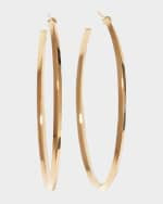45mm 14K Gold Thin Pointed Royale Hoops | Neiman Marcus