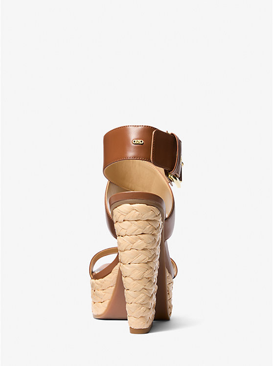 Rhoda Leather Platform Sandal | Michael Kors US