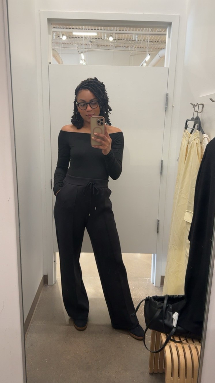 Upgraded my weekend uniform. But yes, still comfy (and still all black). lol

Off the shoulder bodysuit and elevated athleisure pants!

#LTKFindsUnder100 #LTKStyleTip #LTKShoeCrush