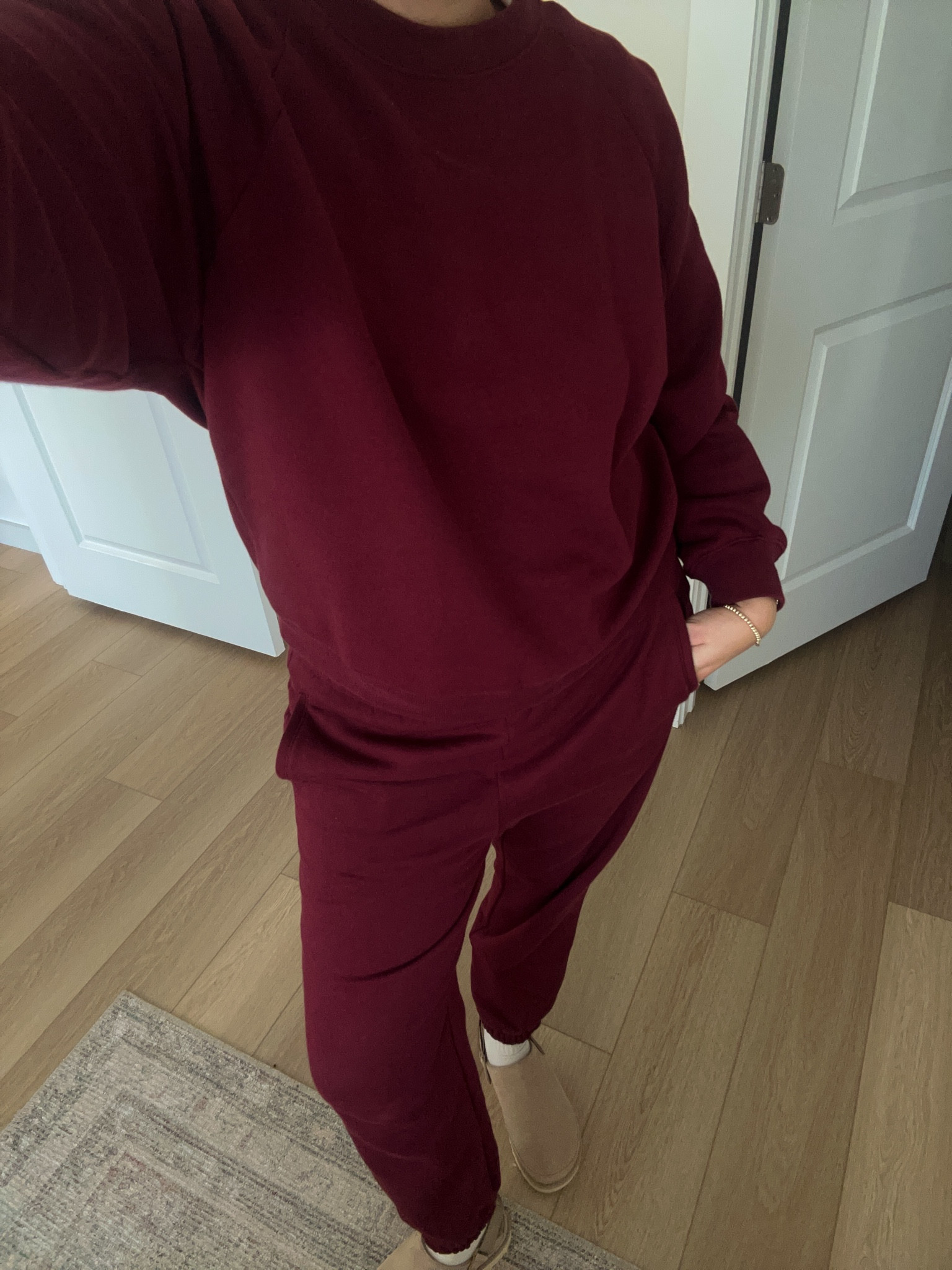 Gap sweats are 40% off + extra 20% off with the code FRIDAY. Absolutely live in these sets. I’m a size 8 and I prefer a L top and M bottom. Perfect put together mom OOTD  

#LTKSaleAlert #LTKStyleTip #LTKCyberWeek