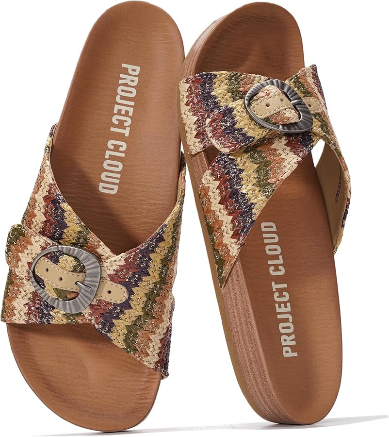 Project Cloud Womens Sandals - Adjustable Buckle Sandals for Women 2026 with Plush Insole - Light... | Amazon (US)