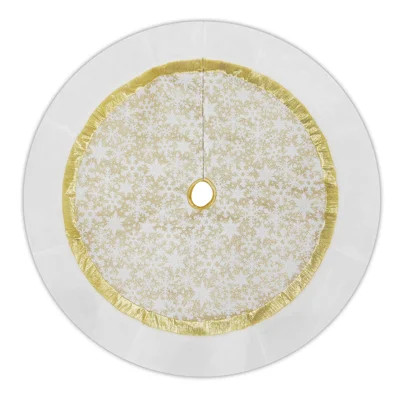 Snowflake Christmas Tree Skirt | Wayfair North America