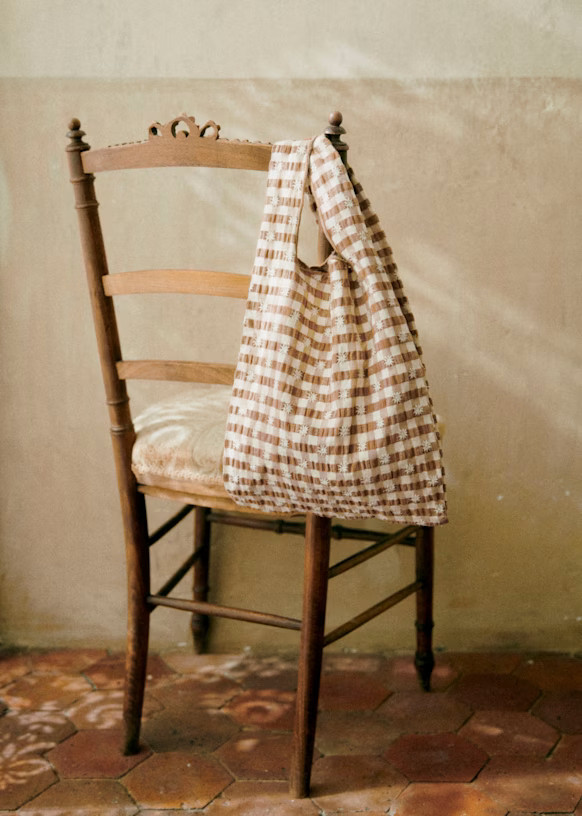 Floral embroidered grocery bag | Sezane - UK