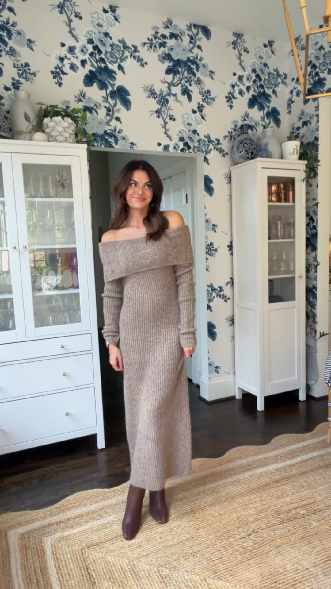 Anthro dress is back in stock 😍😍! It’s so perfect for the season and super cozy 🤍

Boots are on sale at dolce vita and similar boots are on sale in black on Amazon linked below! 

knitted dress, long dress, winter dress, winter outfit, brown boots, off the shoulder dress, winter boots, Katy Harrell