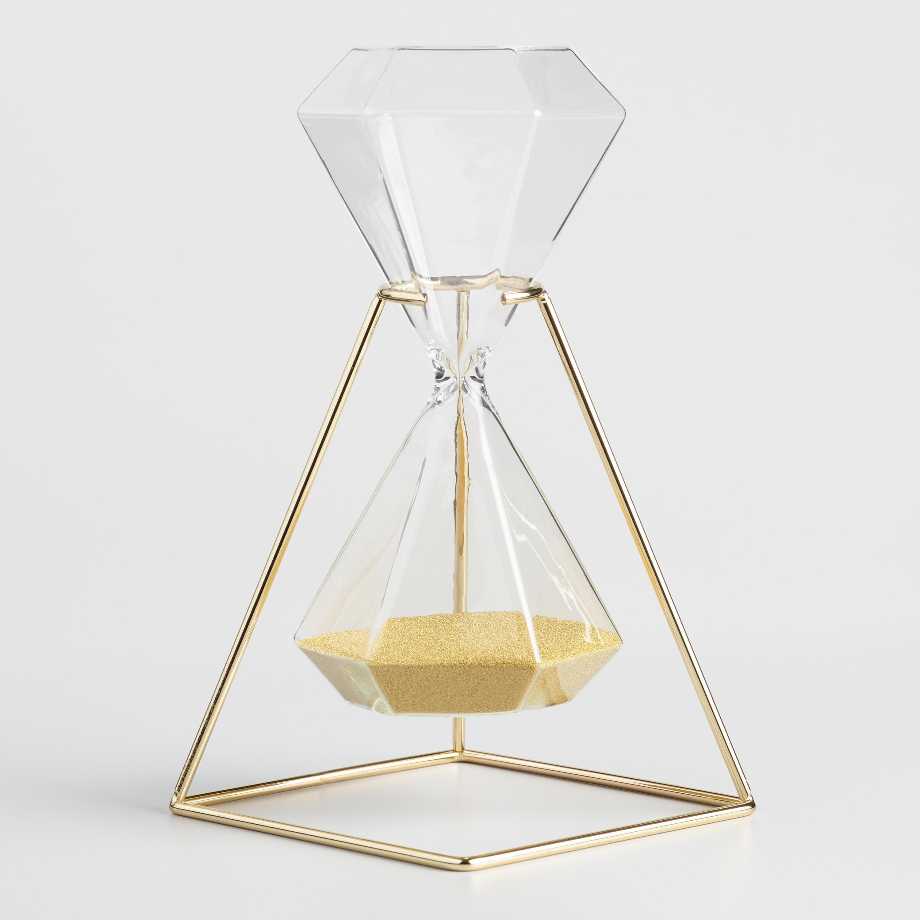 Hexagonal Hourglass with Gold Stand | World Market