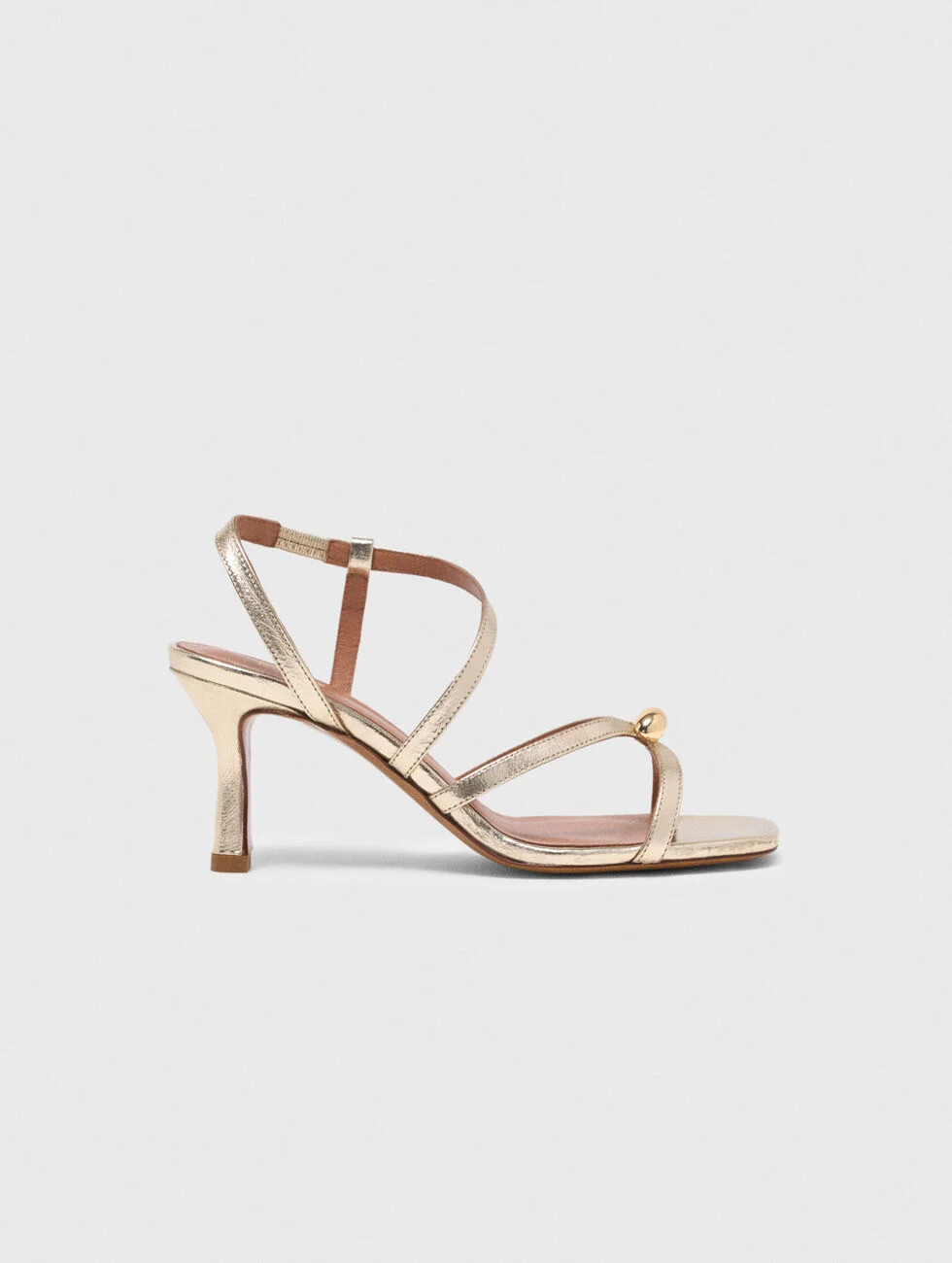 Metallic multi-strap sandals Denim - Jeans for Women | Maje | Maje US