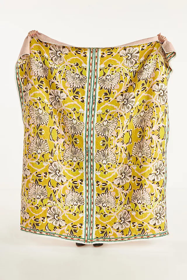 Floral Printed Throw Blanket | Anthropologie (US)