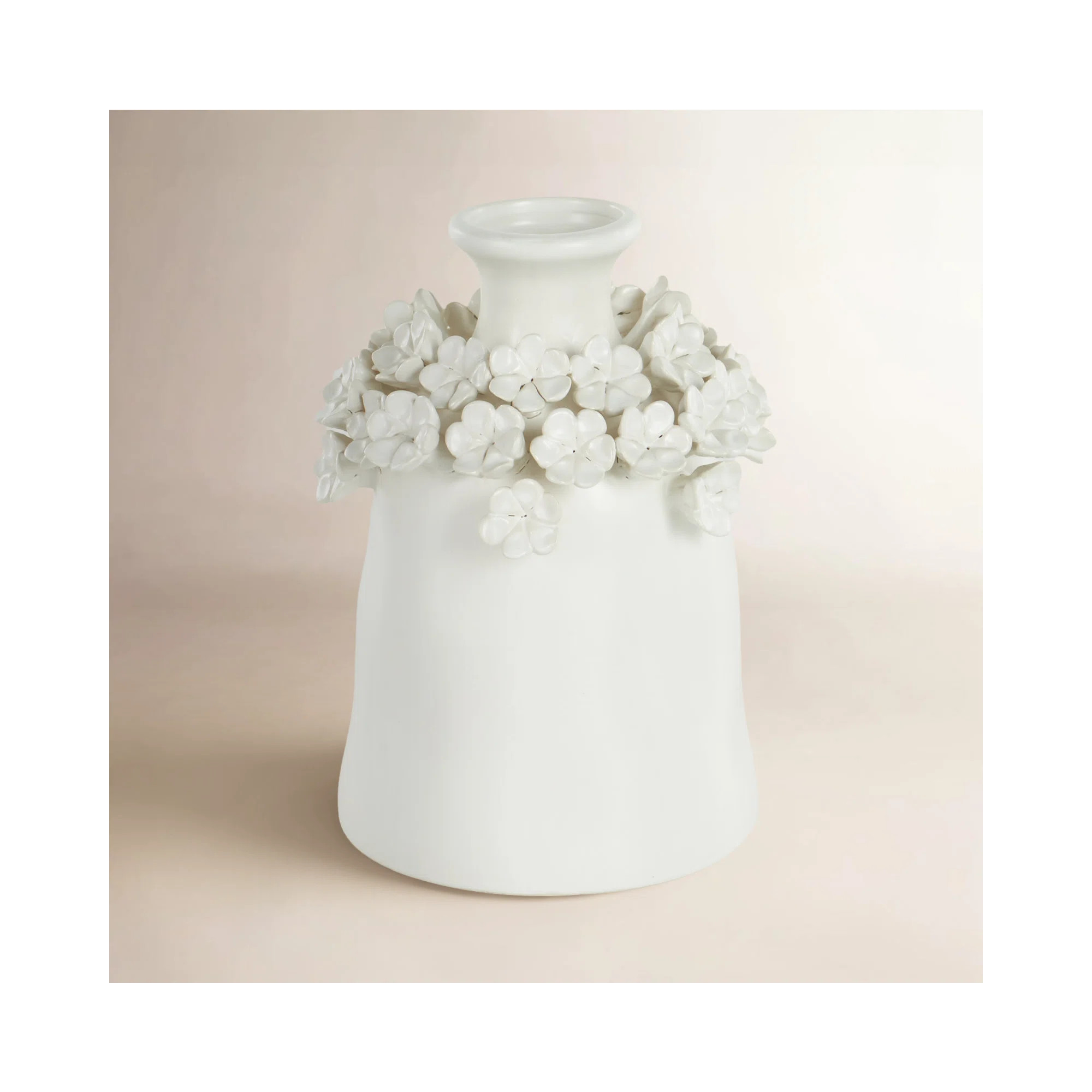 Birch Lane™ Cole And Grey Ceramic Round Decorative Vase With Narrow Opening | Birch Lane | Birch Lane