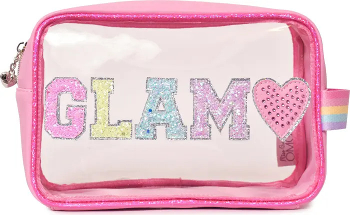 OMG Accessories Kids' Glam Print Glitter Cosmetic Bag | Nordstrom | Nordstrom