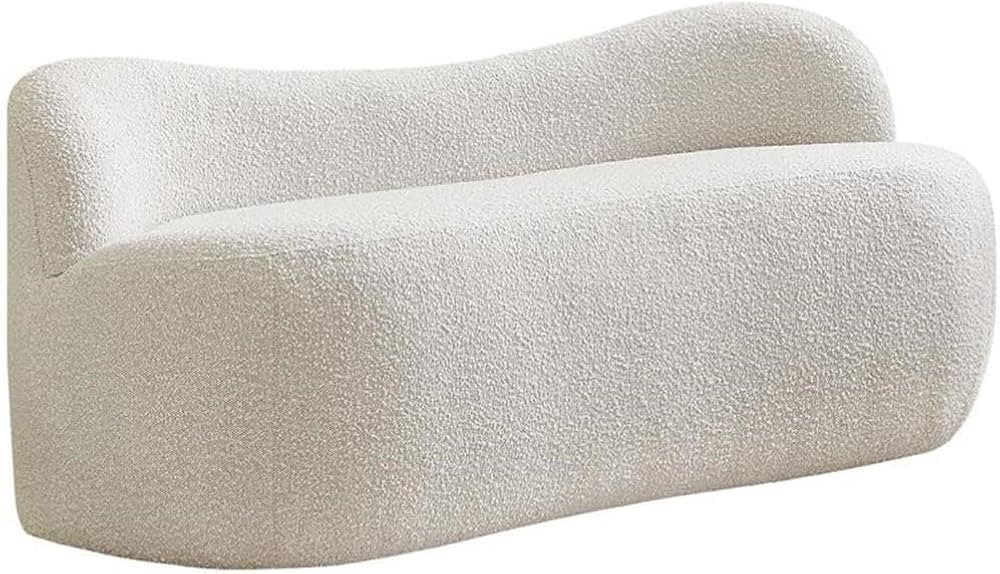 Meridian Furniture Flair Collection Modern | Contemporary Boucle Fabric Upholstered Bench with Cu... | Amazon (US)