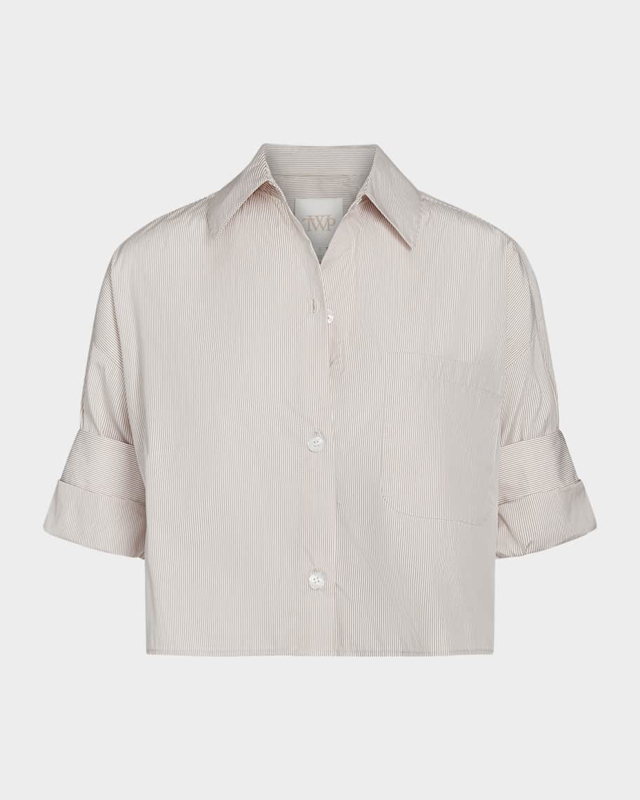 TWP Next Ex Striped Button-Front Shirt | Neiman Marcus