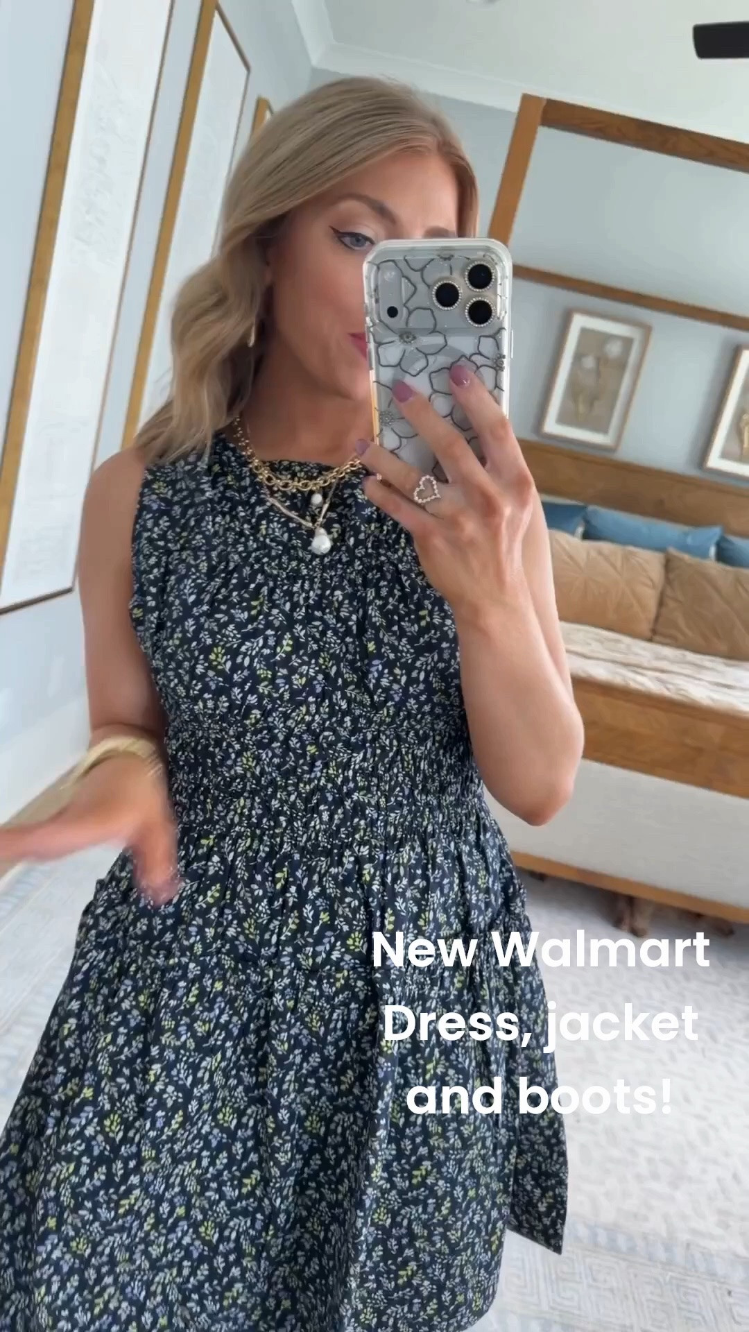 The sweetest Walmart dress for now AND later! 🤎 This brand new floral mini dress is such an easy piece to transition into fall. Wear it now with sandals or sneakers, then add tall brown boots as the weather cools down. I love the flattering fit-and-flare shape and tiny floral print—it looks so much more expensive than Walmart!

#walmartfashion #walmartfinds #walmartnewarrivals #walmartdress #walmartstyle #falldresses #fallfashion #falloutfitideas #affordablefashion #affordablestyle #floraldress #womensfashion

#LTKootd #LTKPetite
