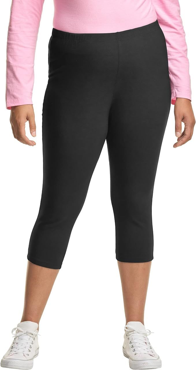 Just My Size Women's Plus-SizeStretch Jersey Capri Length Leggings | Amazon (US)